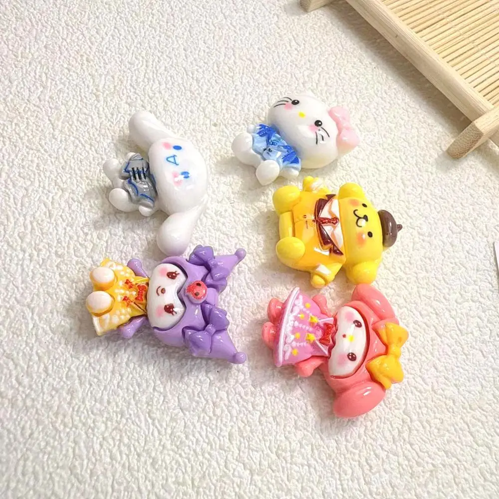 Miniso Kawaii التسلق الحيوان الراتنج كابوشون DIY بها بنفسك الحديثة جراب هاتف الديكور صنع المجوهرات لوازم الحرفية الملحقات ​ ​