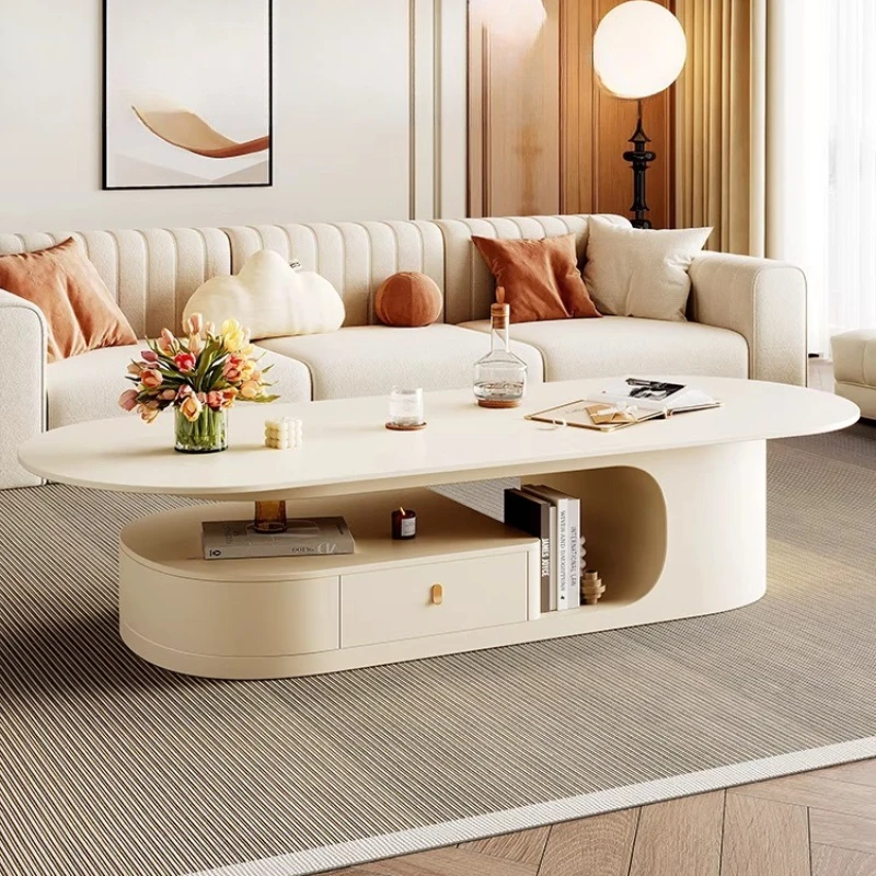 

Modern Aesthetic Coffee Tables Living Room White Slim Luxury Coffee Tables Premium Design Mesa De Centro De Sala Furniture