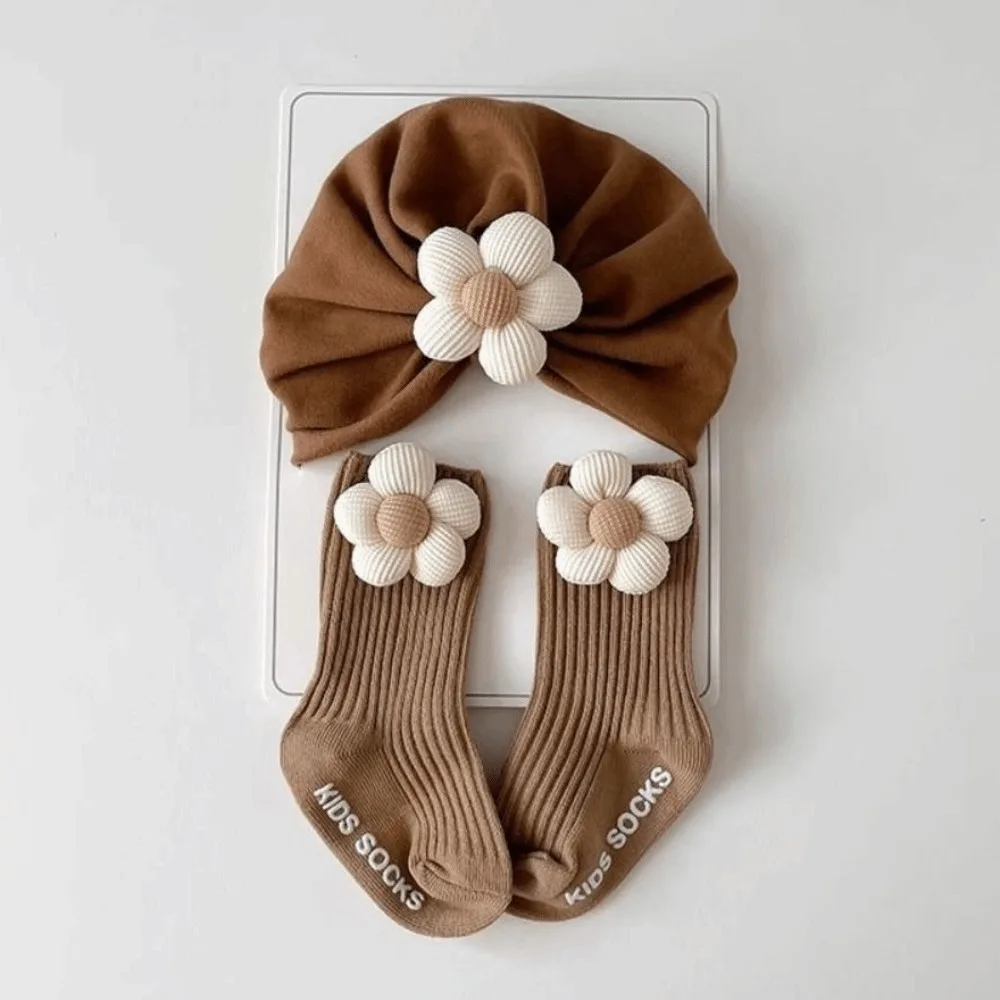 

Комплект носков с цветочным узором для новорожденных, легкие мягкие носки, комплект кепок, дышащие милые дизайнерские комбинированные носки для маленьких мальчиков и девочек