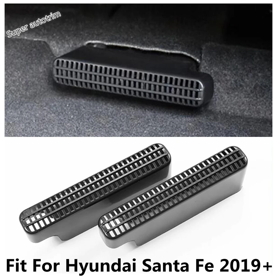 

Car Rear Seat Under Floor AC Air Conditioning Vent Outlet Dust Cover Protection Accessories Fit For Hyundai Santa Fe 2019 - 2023