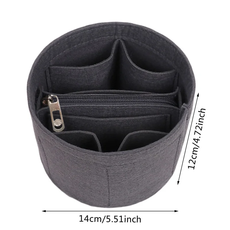 1Pc Soft Felt Cloth Insert Bag Women\'s Organizer Handbag Felt Travel Bag Insert Liner Purse Organiser Pouch