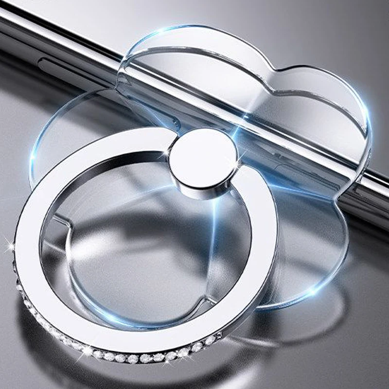 Transparenter Handy-Ringhalter mit Ständer 360° ° Graddrehung, transparenter Fingergriff, Ständer, kompatibel mit iPhone Xiaomi für Handyhülle – Detail 11