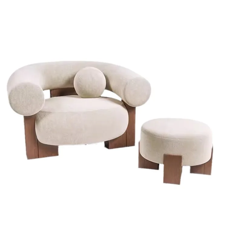 Modern High Quality Solid Wood Living Room Low Stool Chair With Removable Cover For Home Office Hotel Casual Dining Application