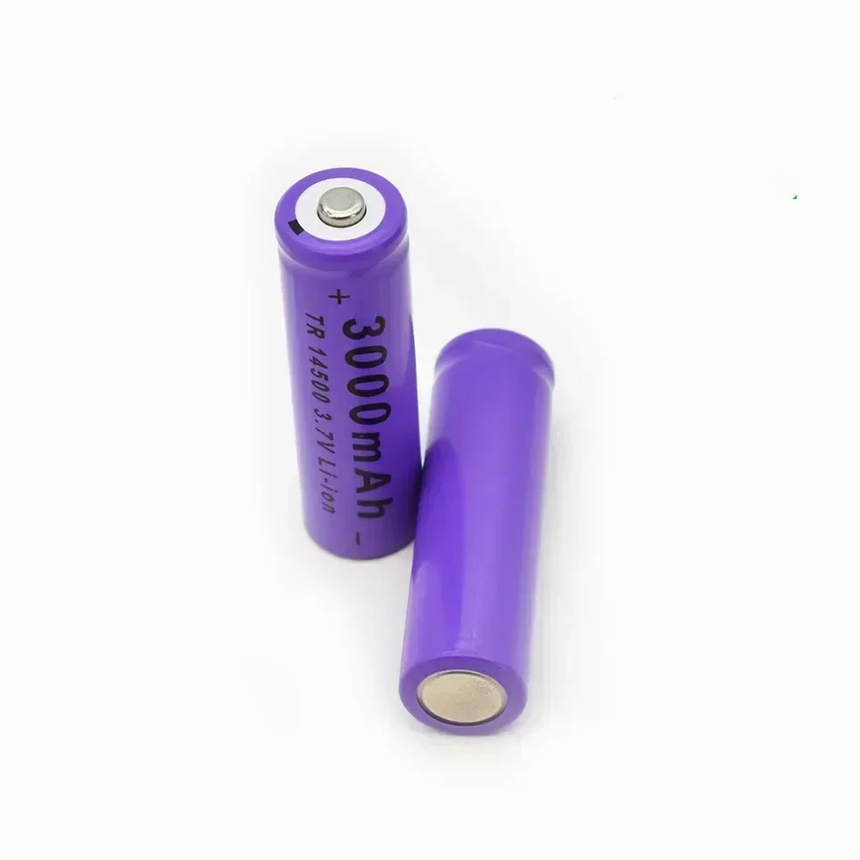 100% neue 3,7 v 14500 akku 3,7 v lithium-AA batterie 2A 3000mAh li-ion batterien