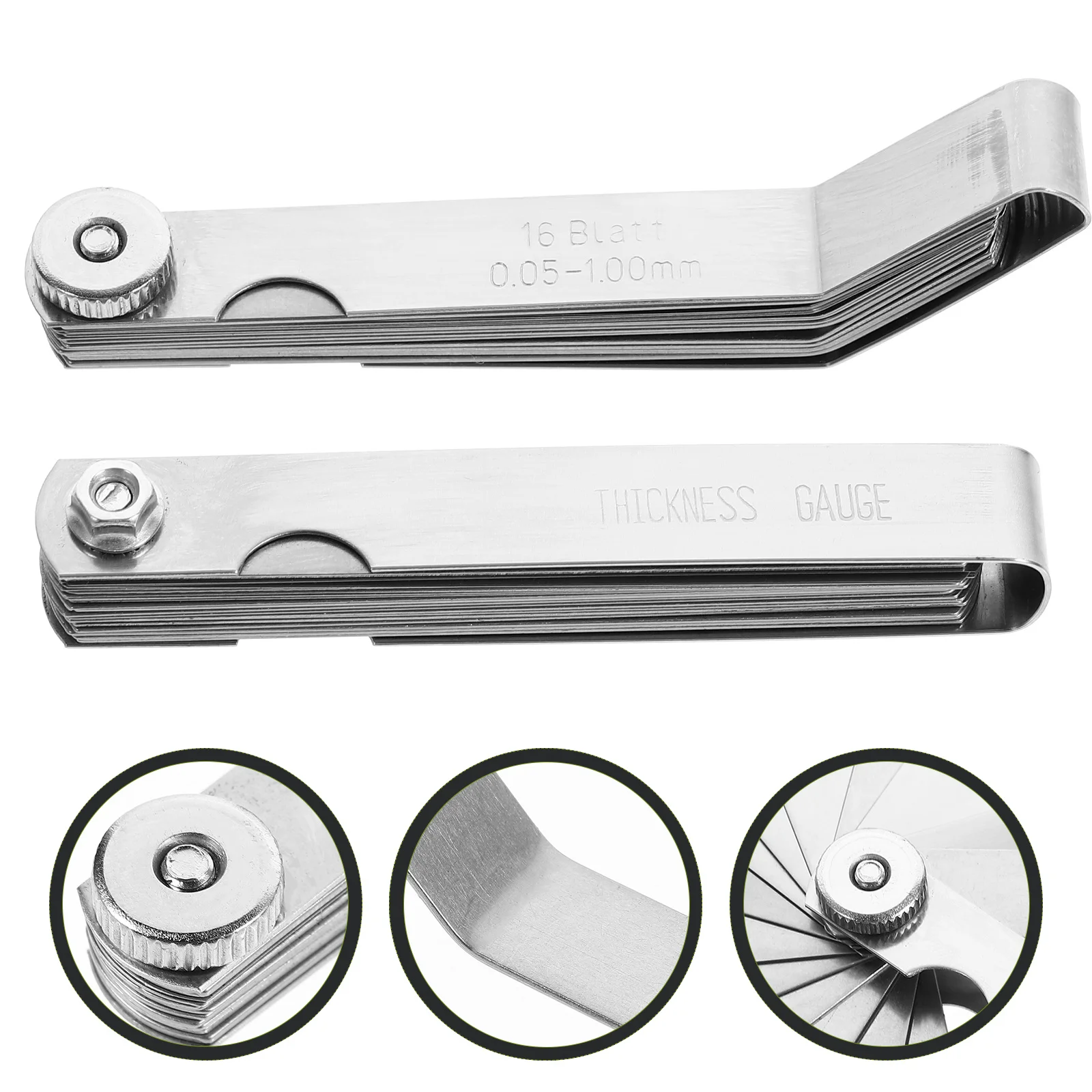 2 قطعة زنبرك ملمس عالي الدقة °   أداة قياس دوارة لقياس سمك الفجوة، مقياس ملمس، قابس متري