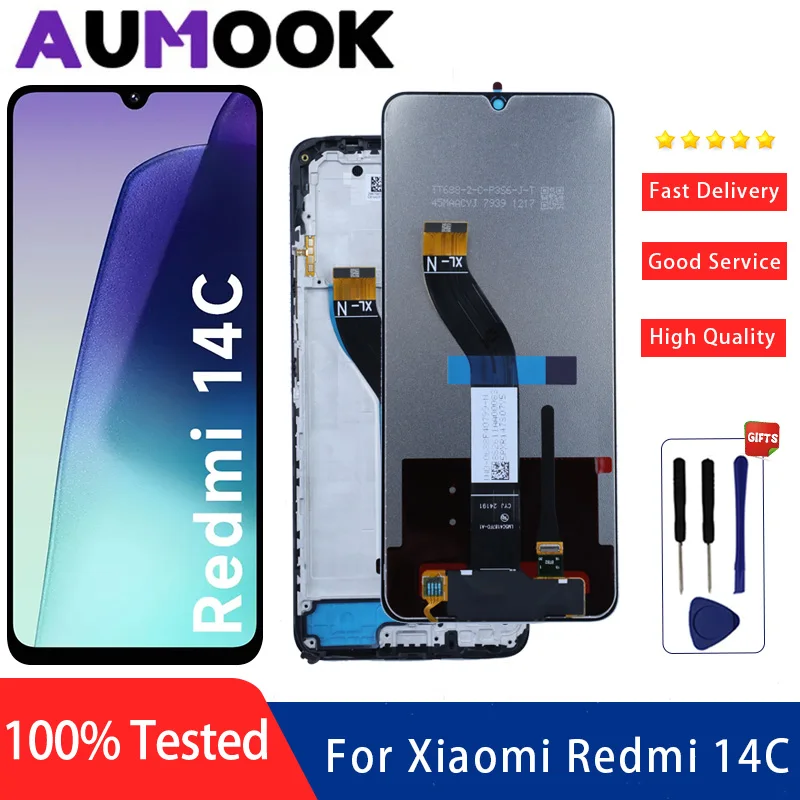 

6.88'' For Xiaomi Redmi 14C LCD Display Screen Touch Panel Digitizer Replacement Parts For Xiaomi Redmi 14C 2411DRN47C Screen