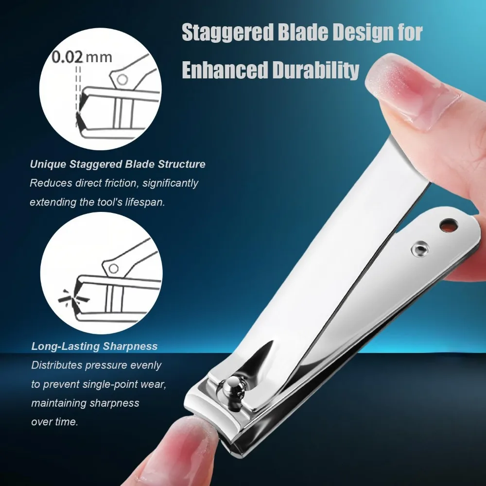 4 Pieces Professional Nail Clippers Set with Case High Carbon Steel Blades for Hard Nails Sharp Portable Manicure Pedicure Tool for Men Women Great Christmas Gift Stocking Stuffer view 5