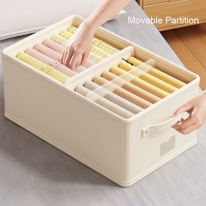 Pull-out Type Storage Box With Tag Home Clothing Storage Box Fabric Sorting Tool Box Basket Thickened Storage Box