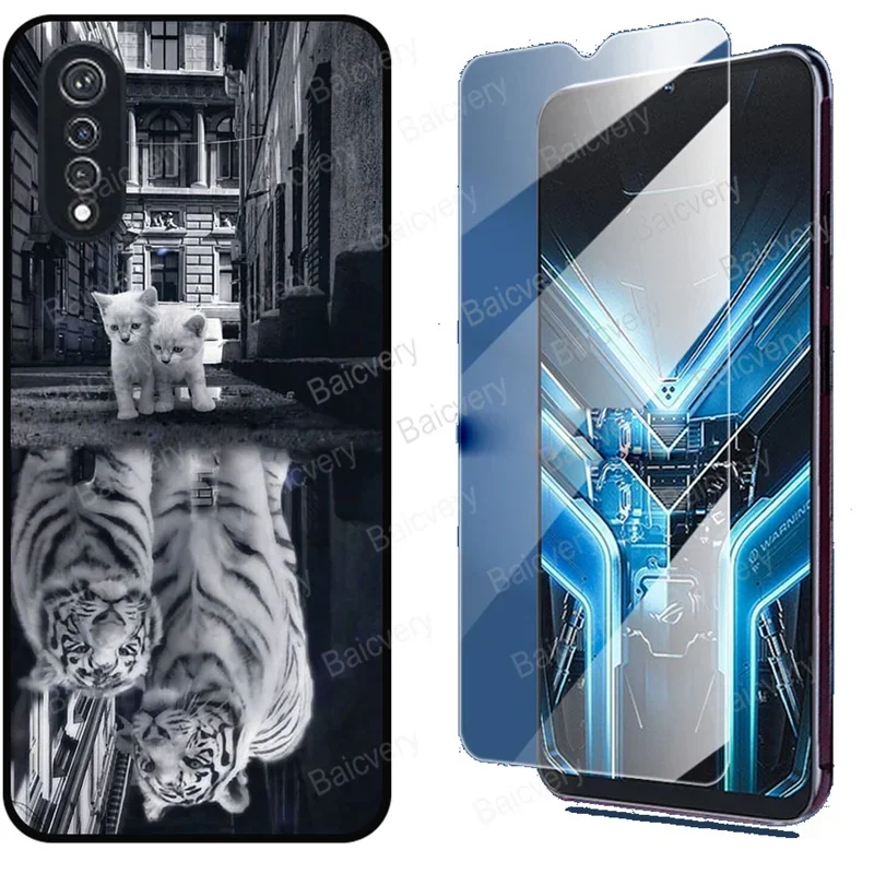 Patterned Cases for Cubot X70 Shockproof Silicone Ultra Thin Phone Back Cover With Tempered Glass Film