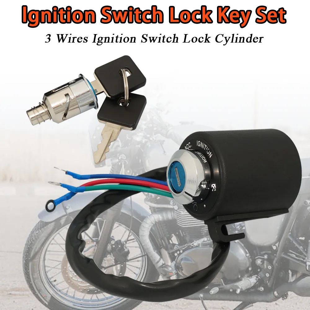 3 Wires Ignition Switch Lock Set for Harley Davidson Sportster XL 883 1200 1995-2003 2002 2001 1999 1998 Motorcycle Parts