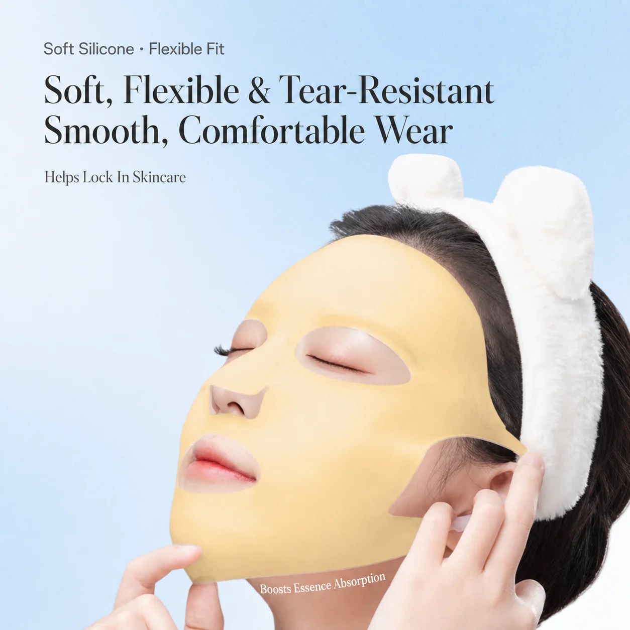 Beauty Face Mask Accessory Gentle 3d Facial Mask Cover Ear Hook Face Mask Ergonomic For Cream Masks At-Home Use Facial Care view 5