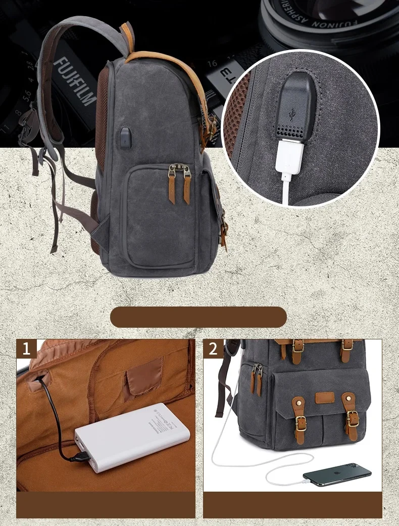 Travel Professional Camera Backpack With Tripod Bracket, 30L Outdoors Business  Lightweight Daypack