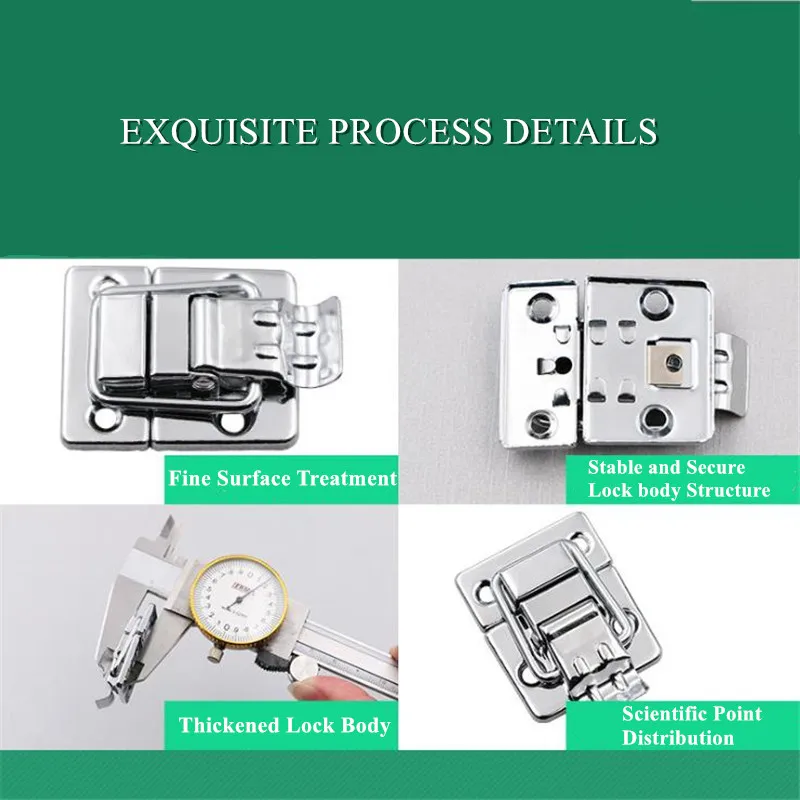 Stainless Steel Lock Box Toggle Latch Chest Box Case Lock Suitcase Tool Clasp Fitting Combination Lock Belt Hasp Buckle Hardware