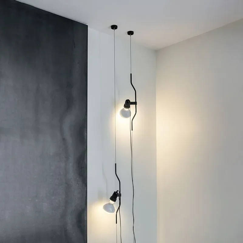 Włoski design Lampa wisząca dla rodziców Nowoczesna lampa narożna do salonu do wystroju hotelu Minimalistyczna lampka nocna LED wisząca