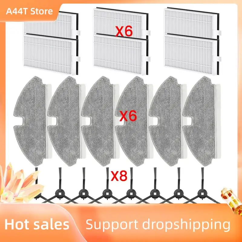 A44T 20PCS Brush Filter Mop Cloth Kit For Dreame Mova S20 Ultra/RLM71CE Efficient Household Cleaning Replacement Parts