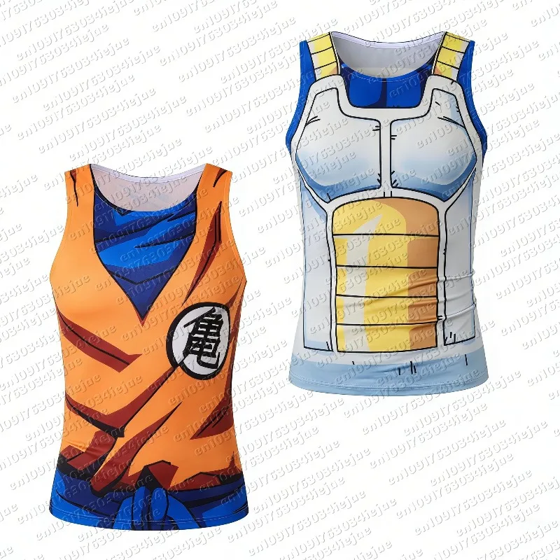 2026 Sommer Neu Anime Freizeitweste Dragon Ball 3D-Druck Sport-Top für Kinder/Erwachsene Schnelltrocknende Atmungsaktive Anime-Weste