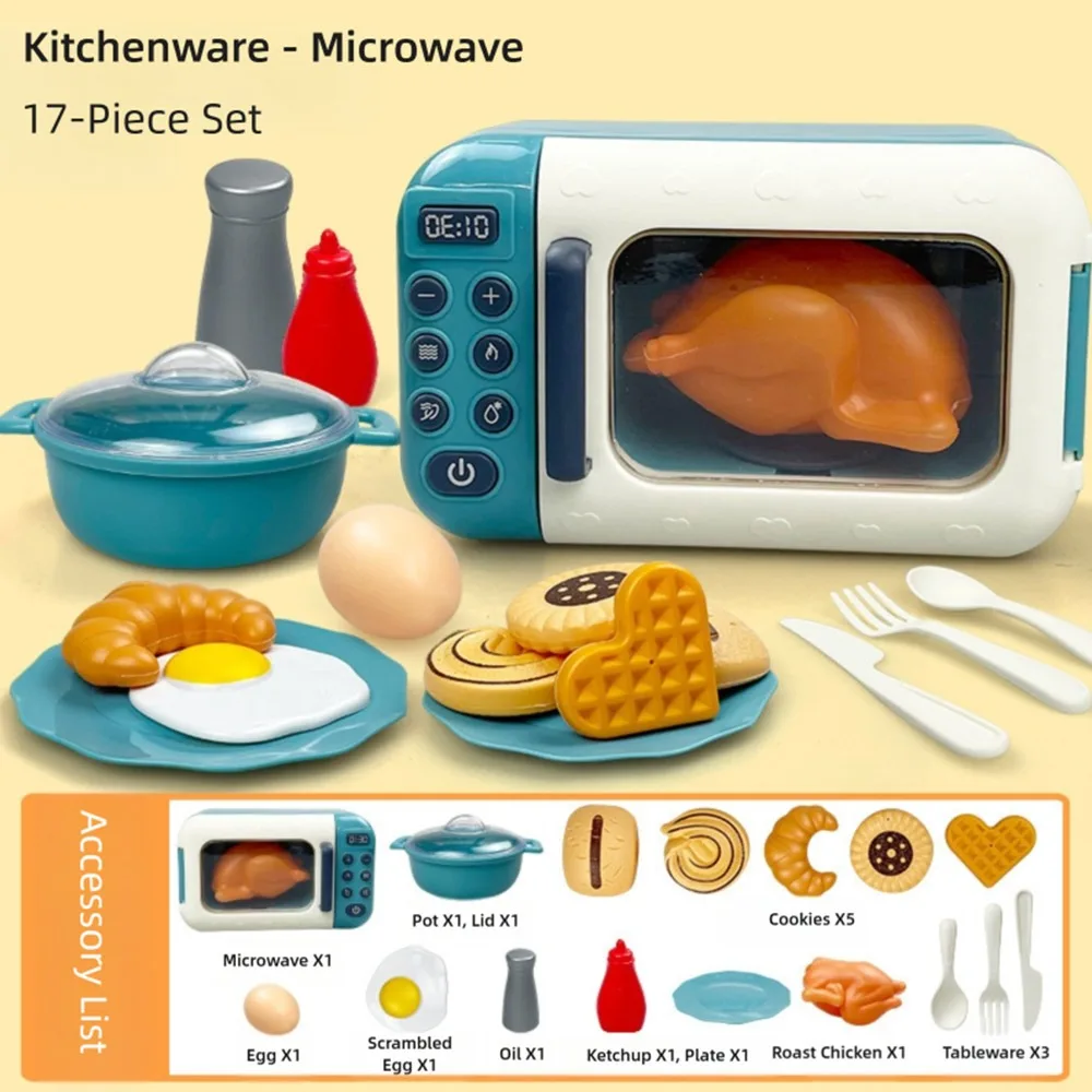 Ensemble de jeu de cuisine multicolore pour enfants, cuisinière à gaz en plastique, ensemble de jeu de cuisson, conception de Simulation de micro-ondes, maison de jeu, jouet de cuisine