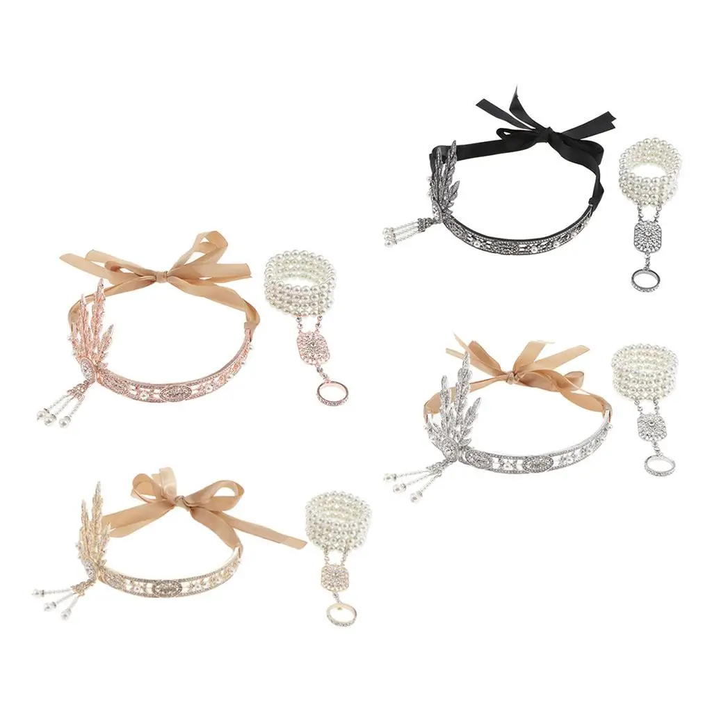 Retro Alloy Woman Hair Accessories Vintage Flapper Headdress for Bridal Shower Tea Party Festival
