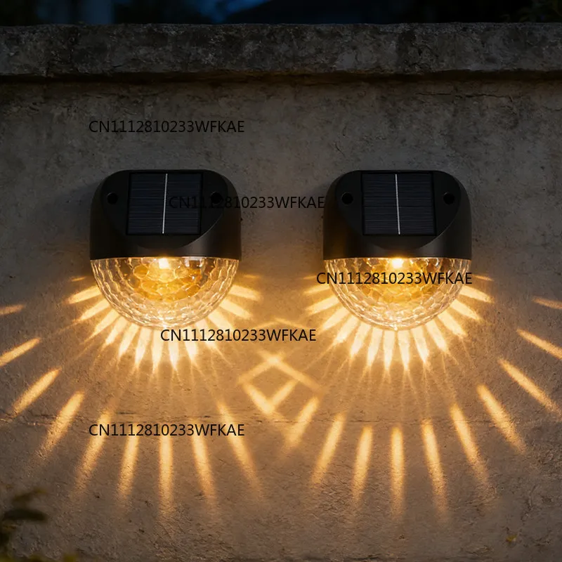 Solar wall washer, wall light for exterior wall, waterproof step light, outdoor light, garden layout, outdoor waterproof