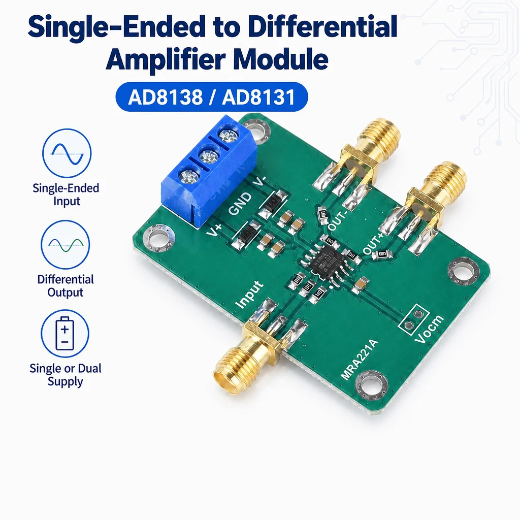 AD8138 AD8131 Broadband Amplifier Module Single Dual Power Supply Supported High Bandwidth Signal Conversion Board