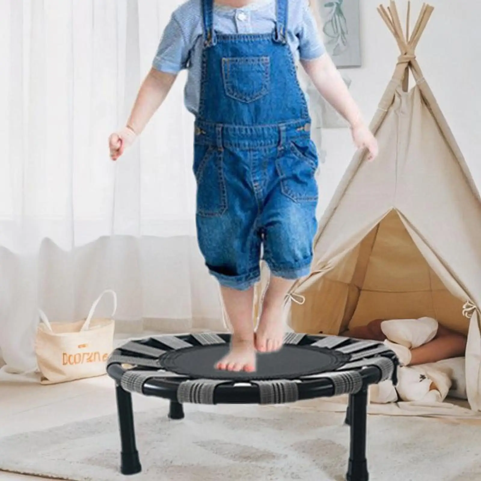 

Mini Trampoline Diameter 60cm Sturdy Folding Trampoline for Workout Toy