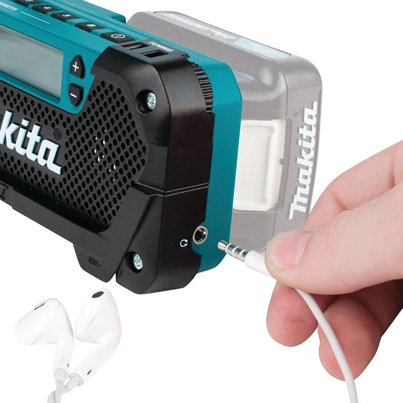 Imagem -03 - Makita Mr052 Rádio sem Fio Leitor Portátil Li-ion 12v 2x36 mm Colunas Estéreo 2.0w