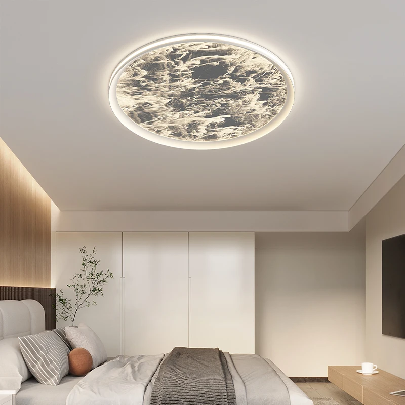 Imagem -02 - Lustres Led com Efeito Ondulação Lâmpadas Circulares para Quarto de Dormir Sala de Estar Sala de Estudo Cozinha Decoração de Casa Minimalista 2024