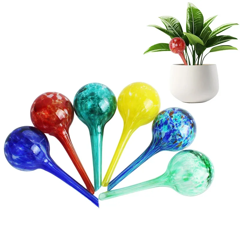 

6pcs Glass Automatic Plant Watering Balls Drip Irrigation Device for Potted Green Plants Household Water Saving Greenhouse
