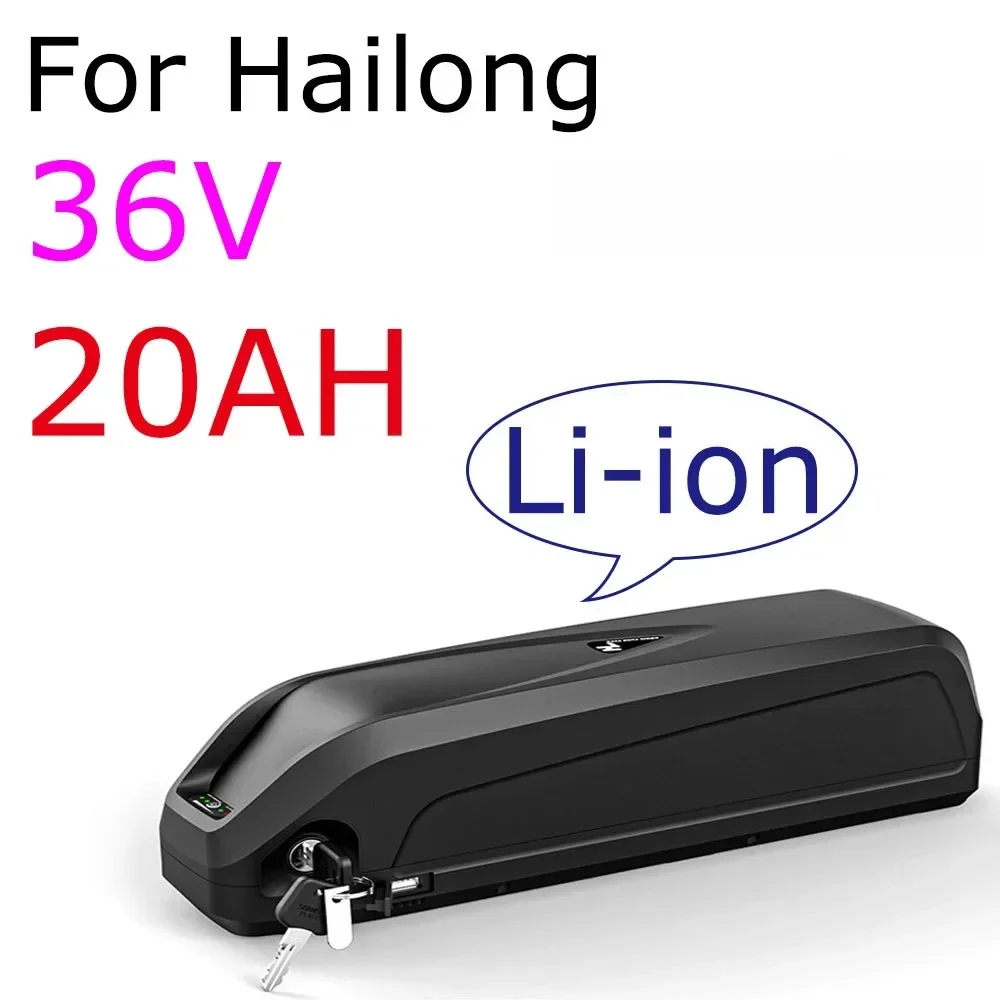 10S6P with USB XT60/T Plug 36V 20AH for Hailong Ebike Battery Box 40A BMS 350W 500W 750W 18650 Battery Pack
