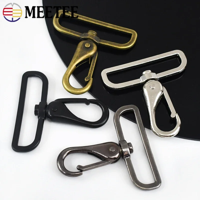 2/4Pcs 50mm Metal Leather Buckles Bag Strap Belt Swivel Hook Trigger Clip Buckle Hardware Clasp DIY Luggage Accessories BF403