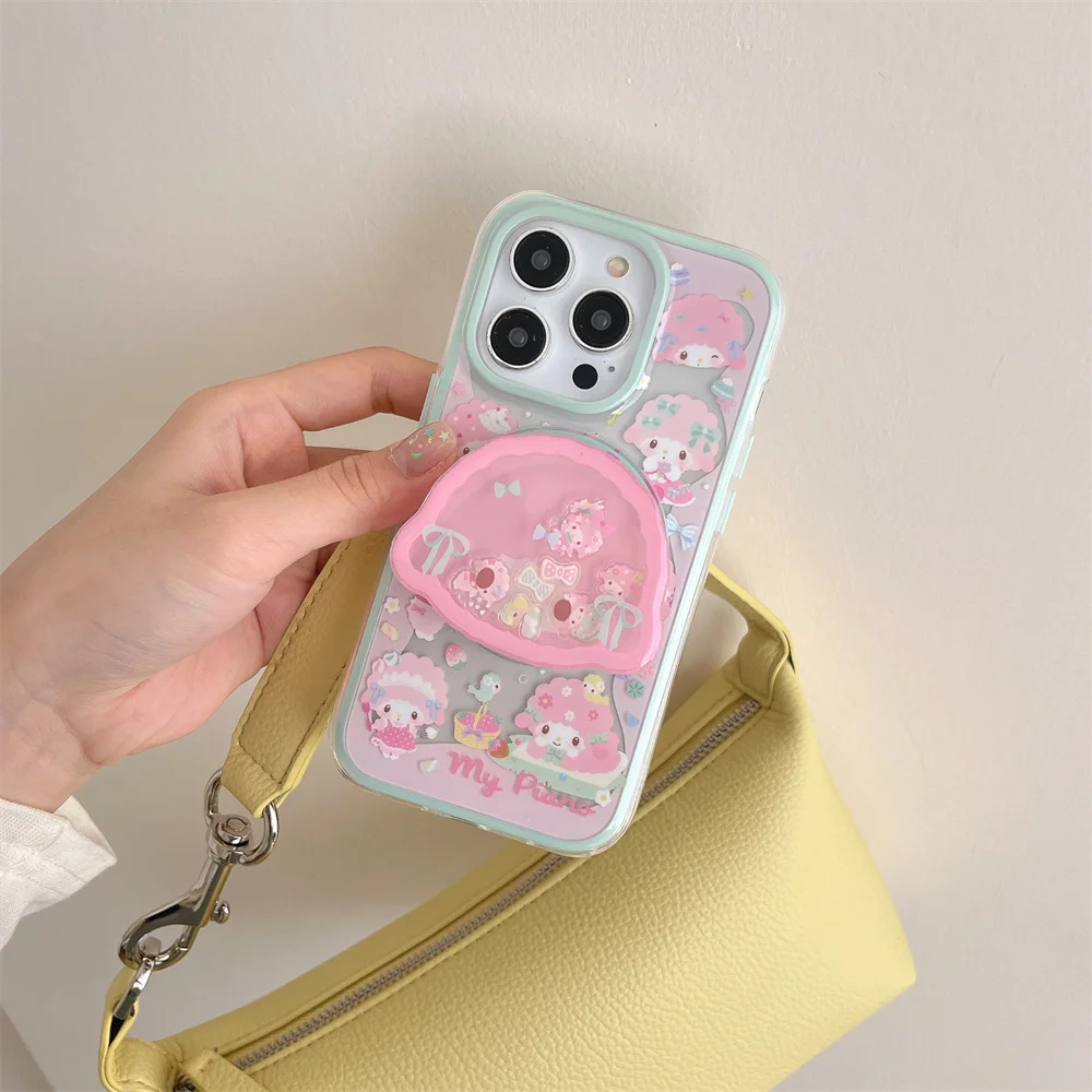 

Cartoon My Sweet Piano Magsafe Wireless Charge iPhone Case For iPhone 17 16 15 14 Plus 13 Pro Max Sheep Shake Magnetic holder