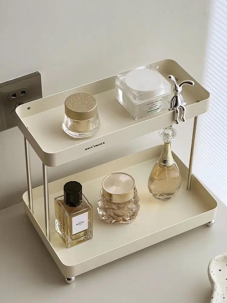 Perforation-free Countertop Storage Rack for Bathroom, Toilet, Household, Delicacy Cosmetics, Simple, Detachable