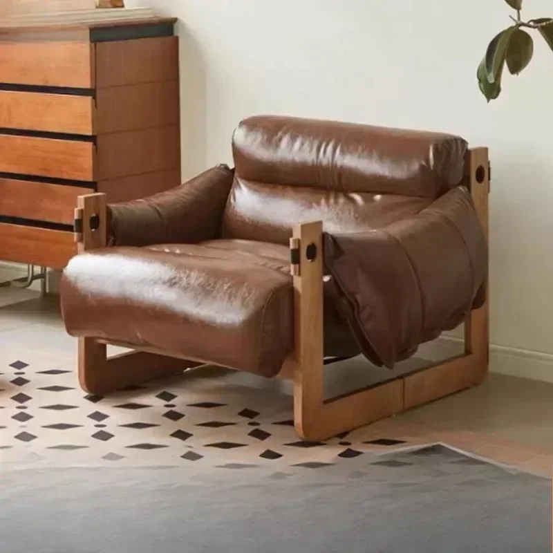 Lederstuhl Einzelsofa Esszimmer Victoria Übergroße Booster Wohnzimmersofas Voven Mid-Century Underframes Boden Wohnmöbel