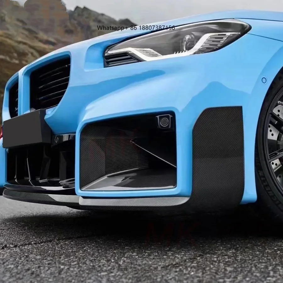 

Подходит для BMW M2 G87: Передний сплиттер (трехсекционный) из сухого карбона, тюнинг-аксессуар для автомобиля