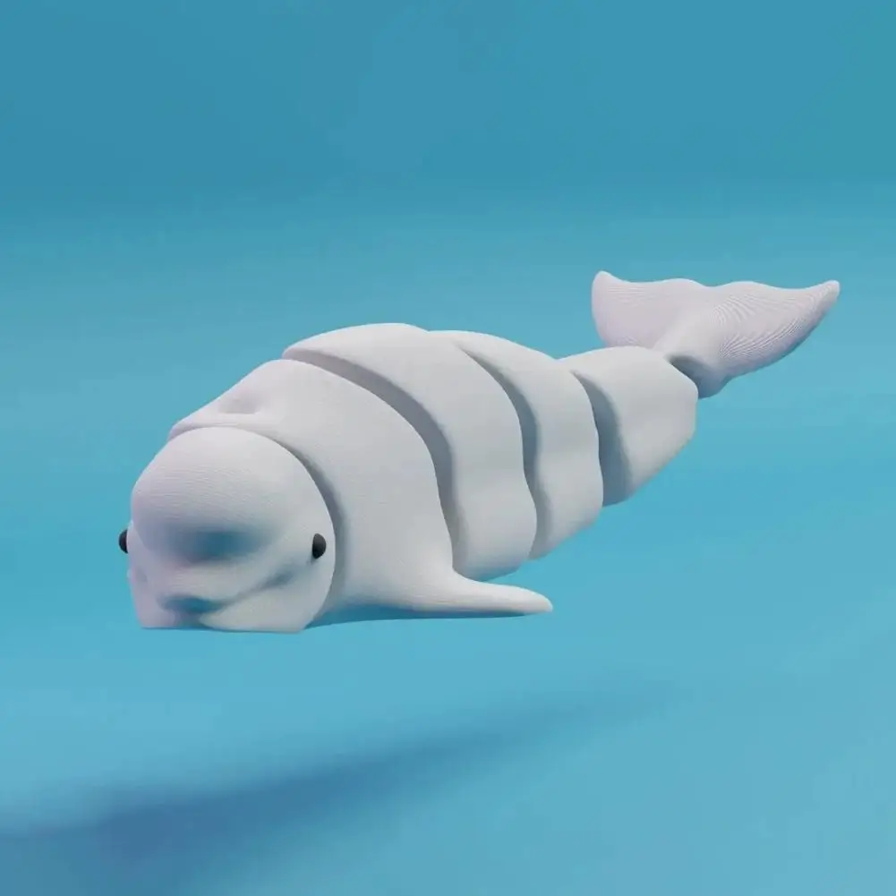 3D Printed Small Animal Joint Flexible Simulation Shark, Killer Whale Ornament Home Decoration Perfect Gift for Friends Family