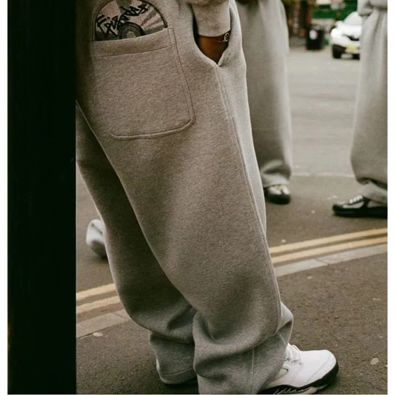 Sudadera con capucha Y2k de moda coreana para mujer, nuevo estilo Hip-Hop, ropa para hombre, suéter con bordado de CD, ropa deportiva informal sencilla para parejas, pantalones negros