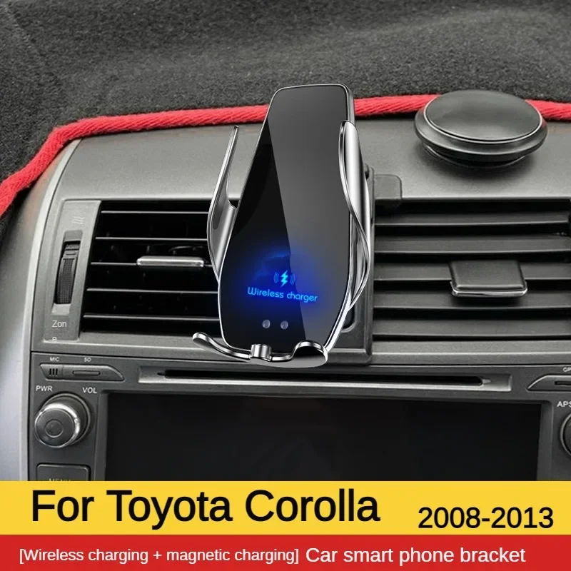 Suporte de celular para Toyota Corolla, carregador sem fio, suporte de carro, suporte de navegação, suporte GPS, rotação 360, 2008-2013