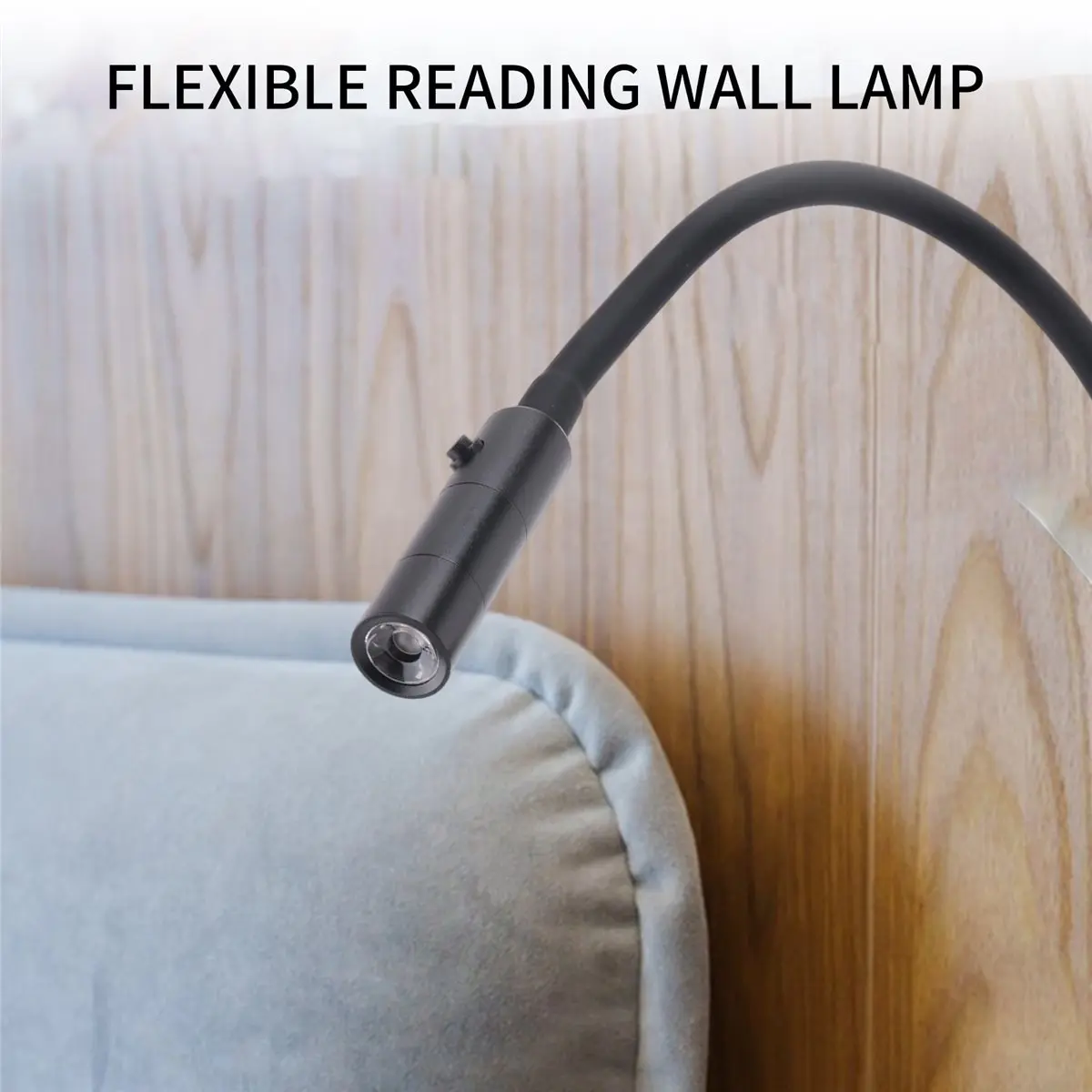 DT81 Modern LED Reading Wall Lamp Flexible Hose Bedside Wall Mounted Sconce Bedroom Study Book Wall Light with Switch