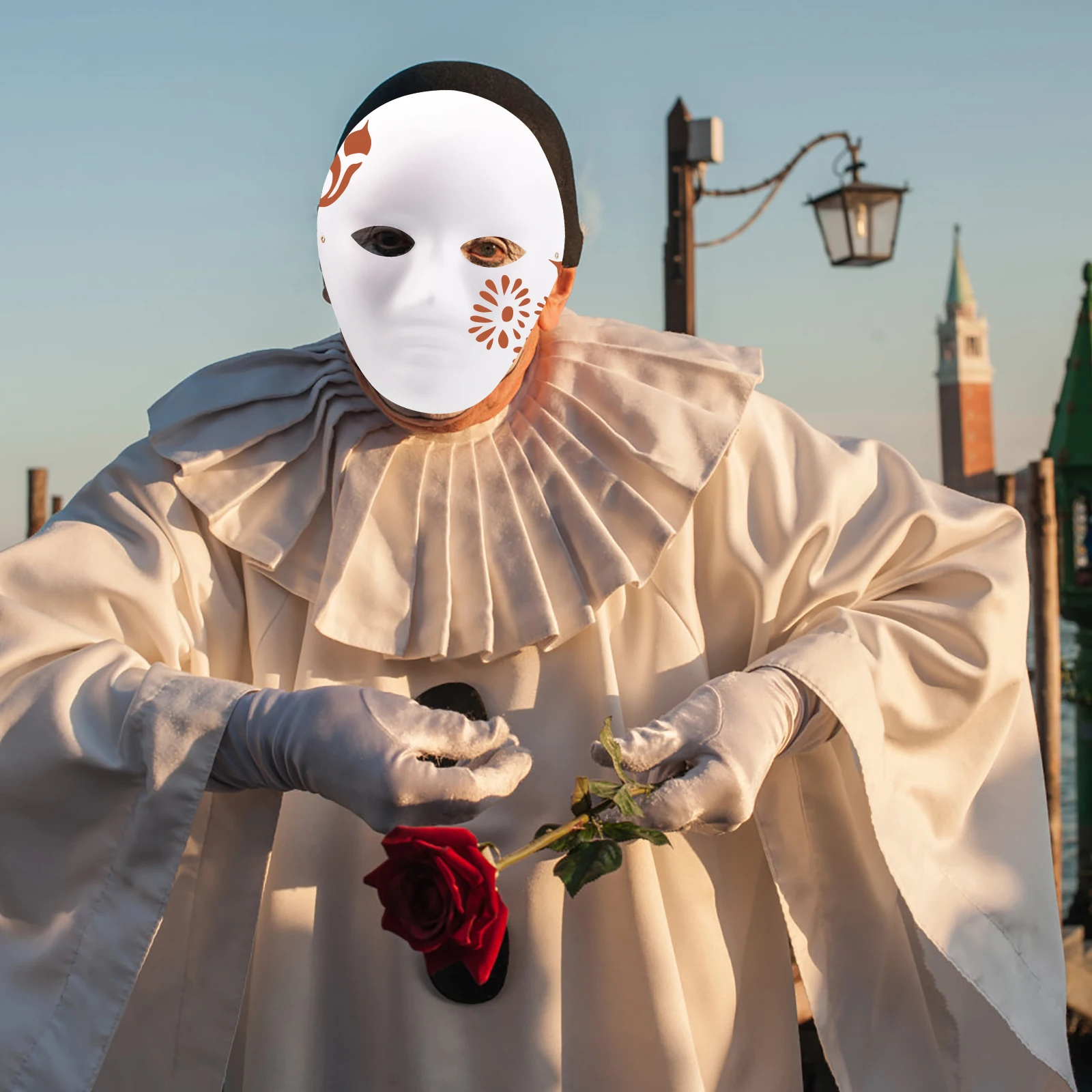 

10 Pcs Blank Mask Prop Paper Masks to Decorate Prom Child DIY Unpainted Masquerade