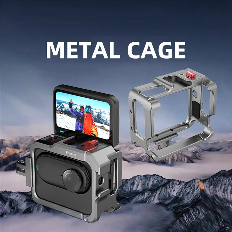 

Flymile Cage для Insta360 GO3/GO3S, защитный чехол-рамка, клетка для камеры, магнитное быстросъемное крепление, аксессуары