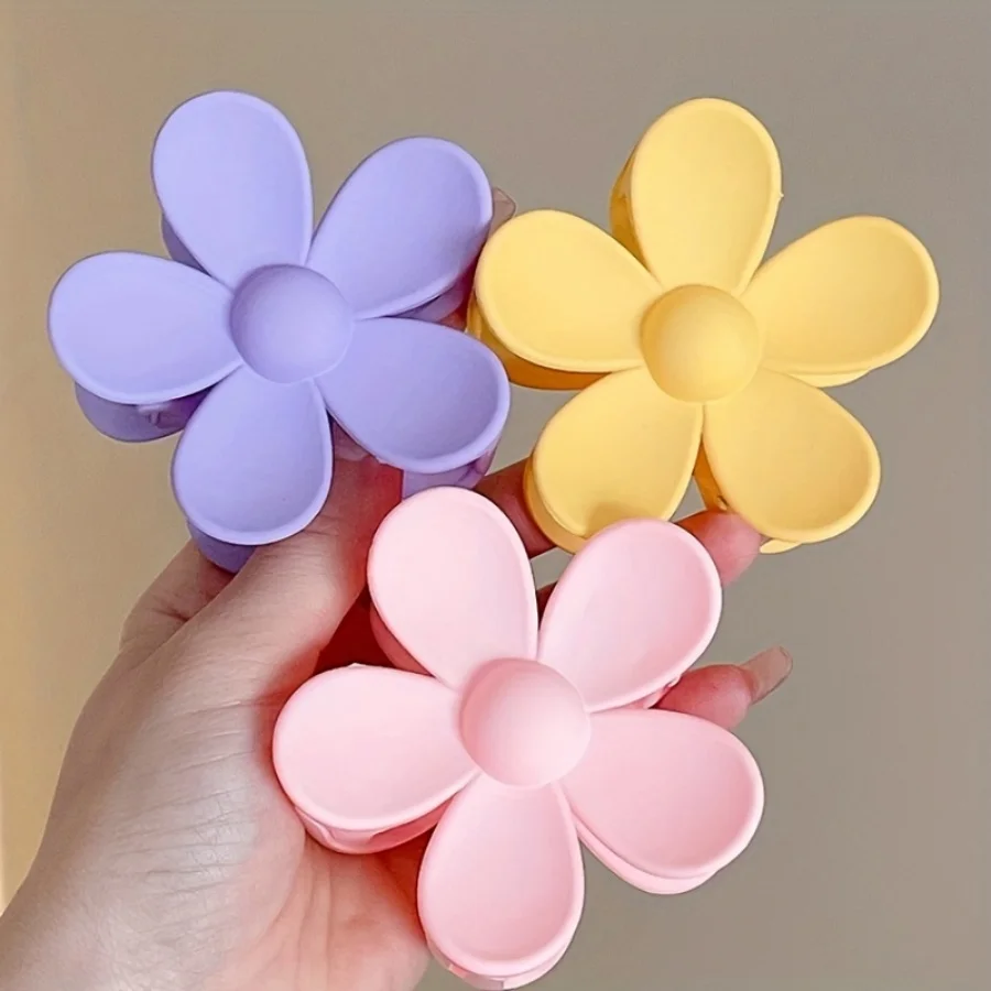 7pcs/set Ladies Multi-colored flower-shaped non-slip hair claw with various hair sizes and lengths using Bohemian style