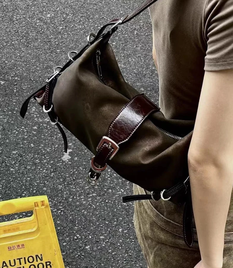 Vintage Korean All Match Streetwear Handbags Fashion Grunge Casual Shoulder Bags Y2k Aesthetic Ins Simple Crossbody bags Trendy