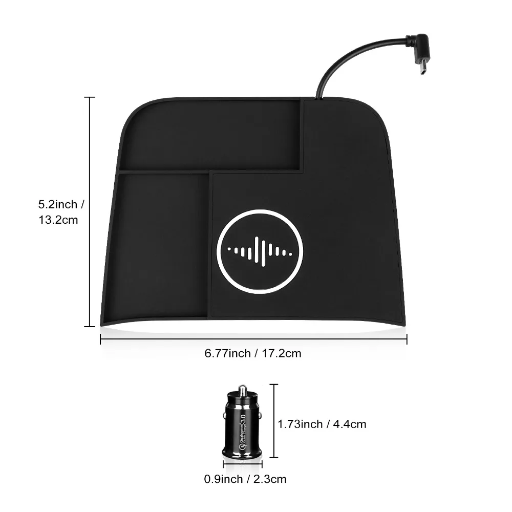 Car Wireless Charger Pad Stable Fast Charging For Chevrolet Equinox 2018-2023 Center Console Storage Box Decoration Accessories