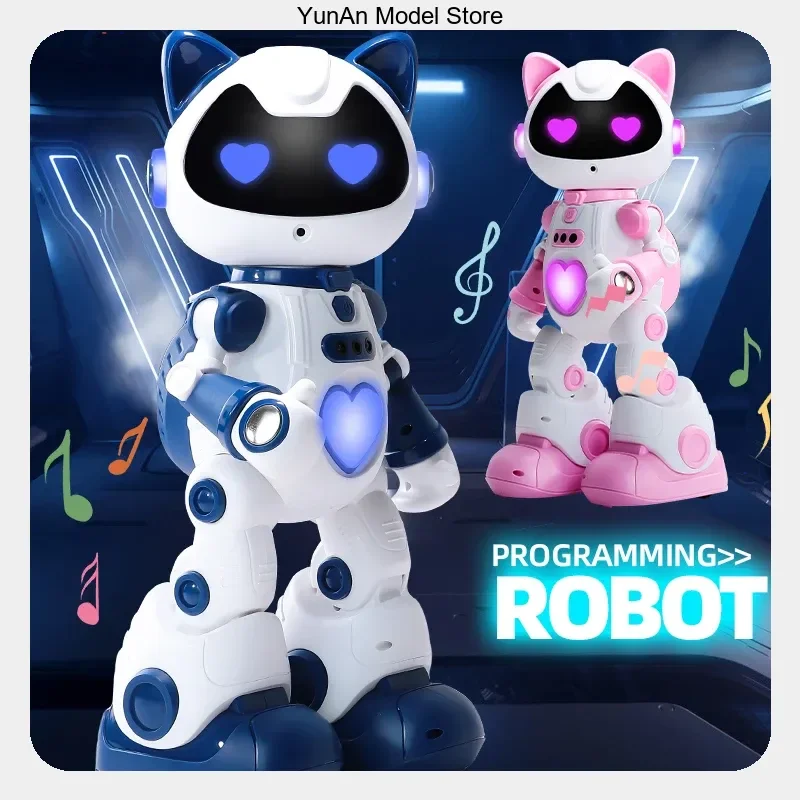 Indoor Interactive Programmable Robot Cat Gesture Sensor Led Light Sing Dance Walk Generic Rc Intelligent Robot