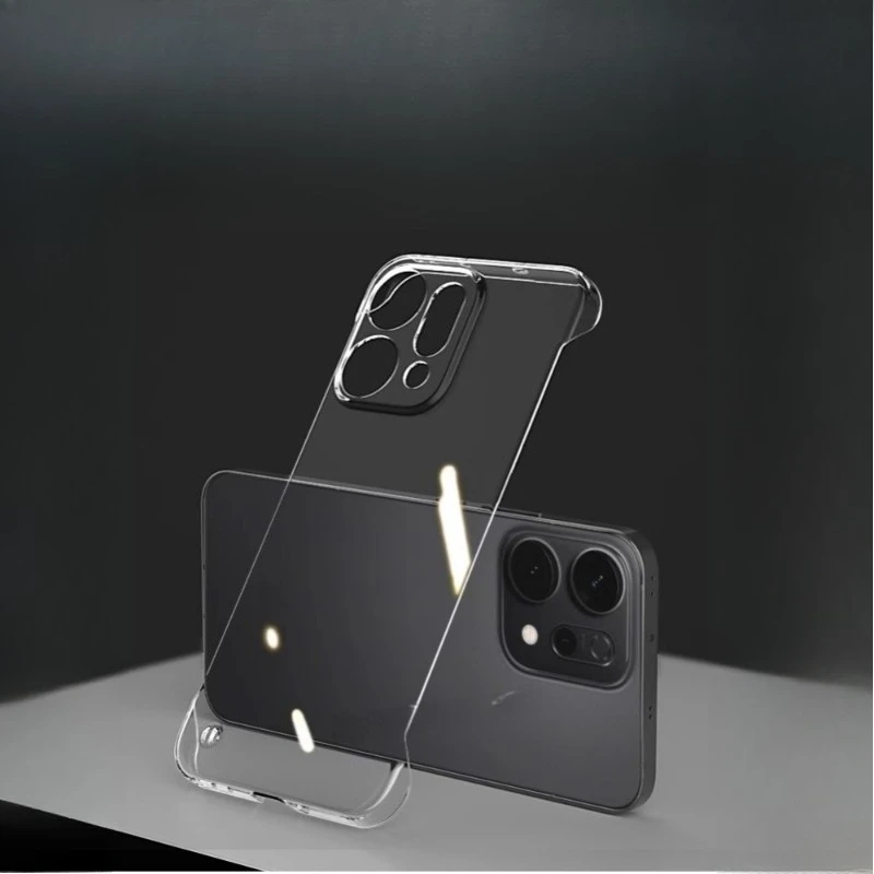 Ultra Thin Clear Frameless PC Hard Plastic Phone Case For OPPO Find x9 X8 X7 Pro Ultra For Realme reno15 14 13 Pro Back Cover