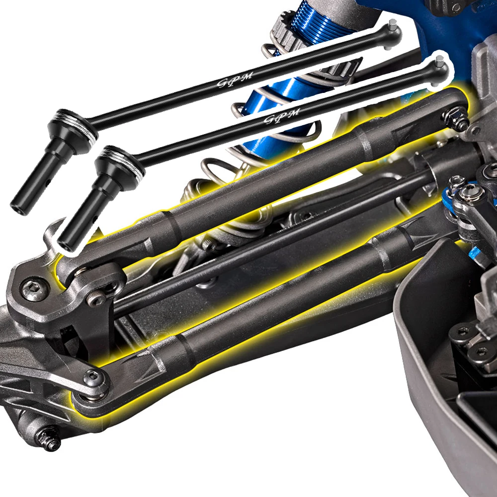 GPM for Traxxas 1/8 4WD Sledge 6S 95076-4 Monster Truck RC Cars Metal Steel Front Rear CVD Drive Shaft 9553 9558 9554 9557