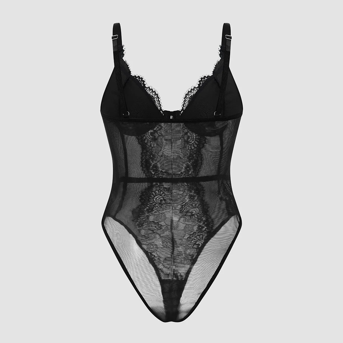 Body sexy in pizzo con nappa nera push up avvolgente ornamento fantasia body da donna sottile con apertura sul cavallo