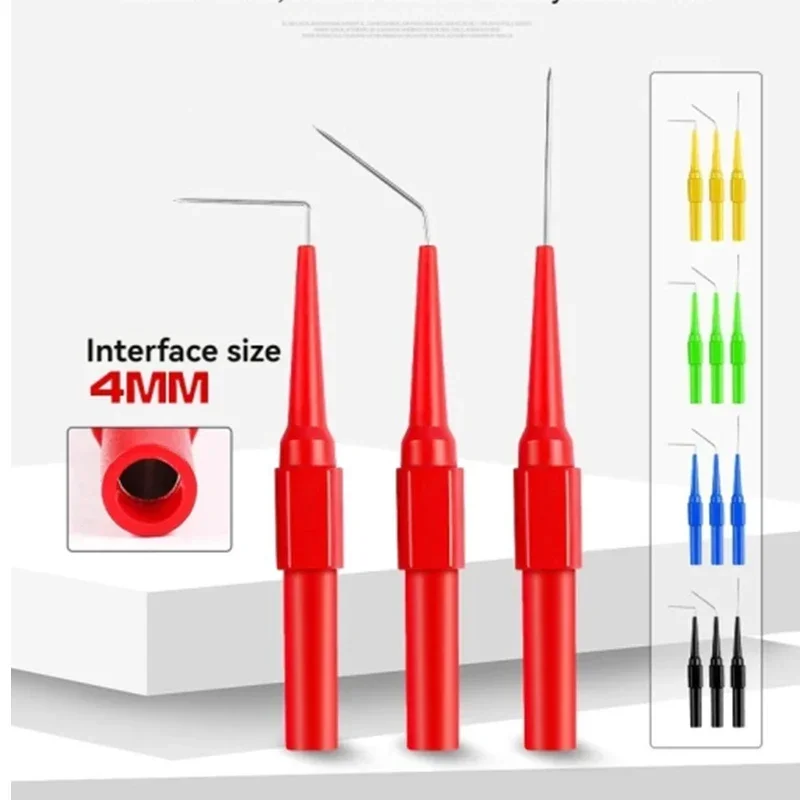 Herramienta de detección de línea de coche, conector Banana, abrazadera de cocodrilo, línea de prueba, sonda de medidor sin codo