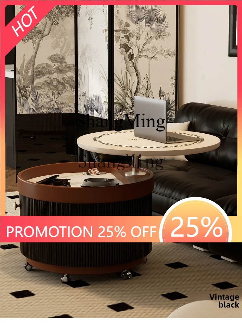 

FG medieval rock slab coffee table living room simple home modern movable coffee table