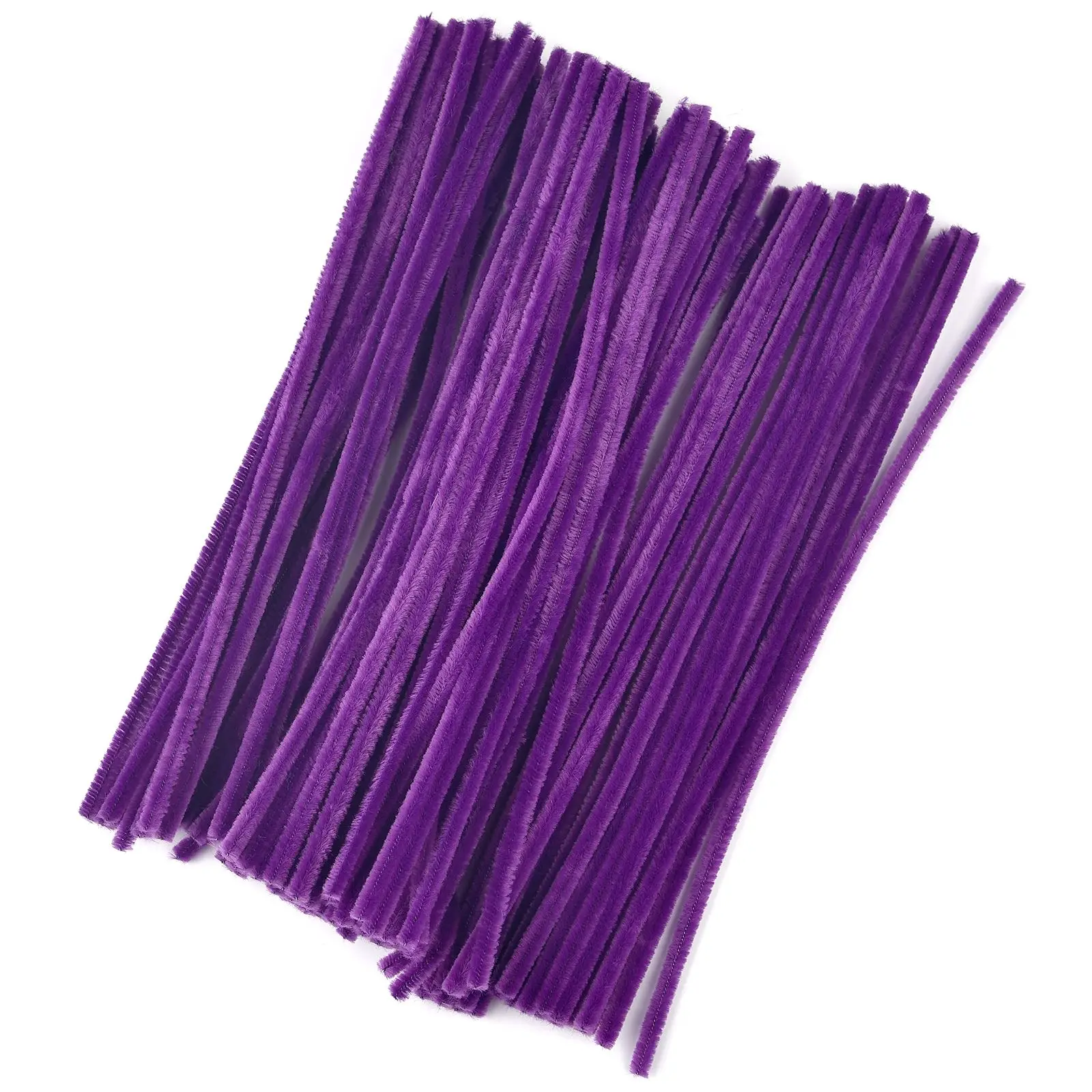 100 Stuks Pluche Stok Draaien Bar Chenille Stengels Draad Pijp Kinderen Speelgoed Diy Strips Creatieve Hobby Materiaal Stem Ijzer Vilt Draden